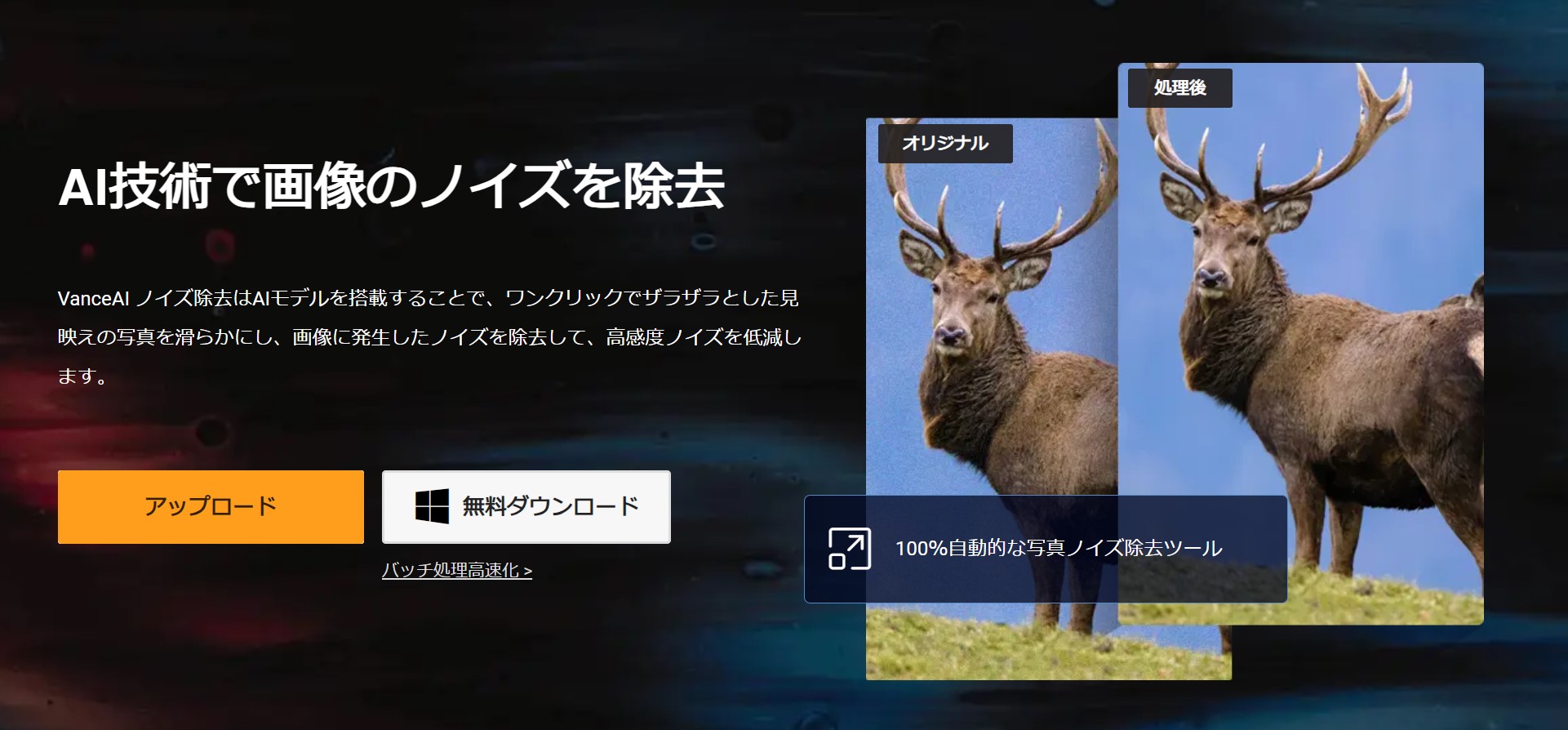 VanceAIノイズ除去